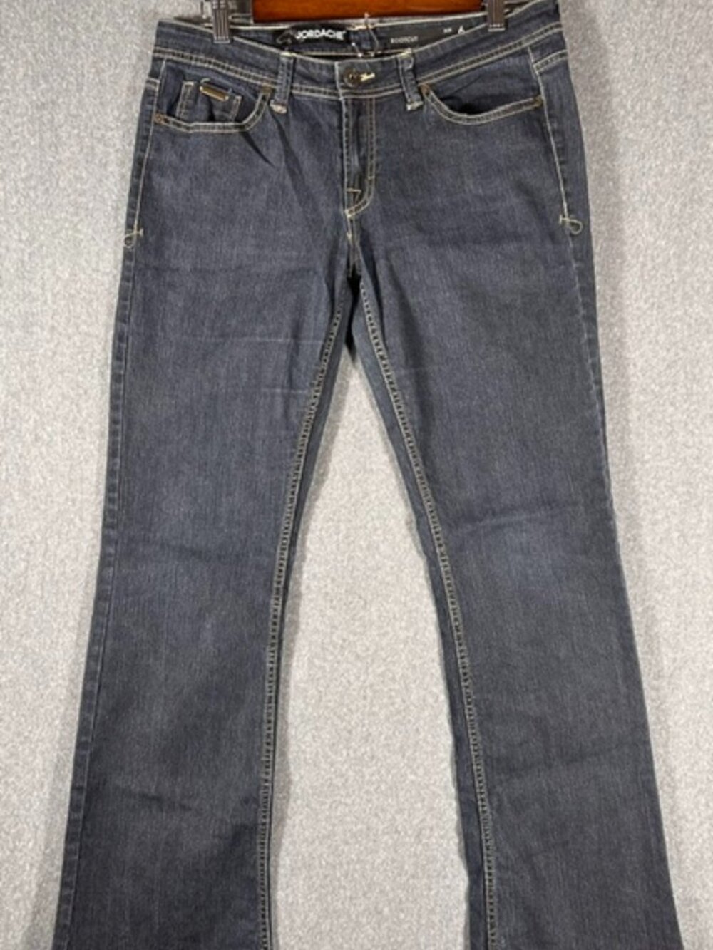Jordache Bootcut Mid Rise Jeans Womens Size 6 Dark Wash Stretch Denim EUC